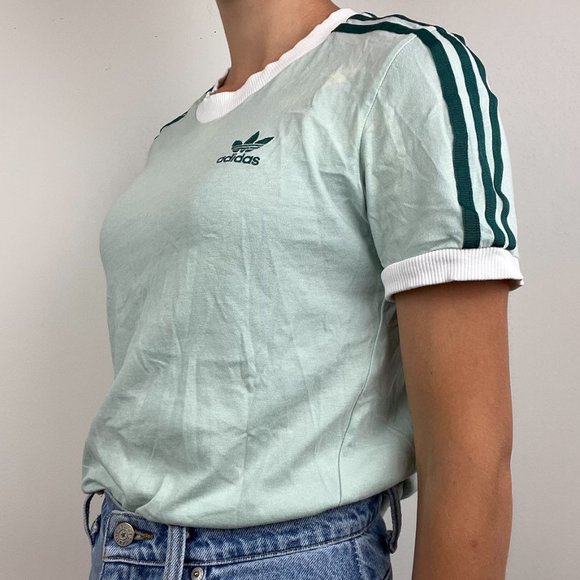 Adidas Mint Green Top - Women’s Small - 80s retro vintage - Picture 2 of 7